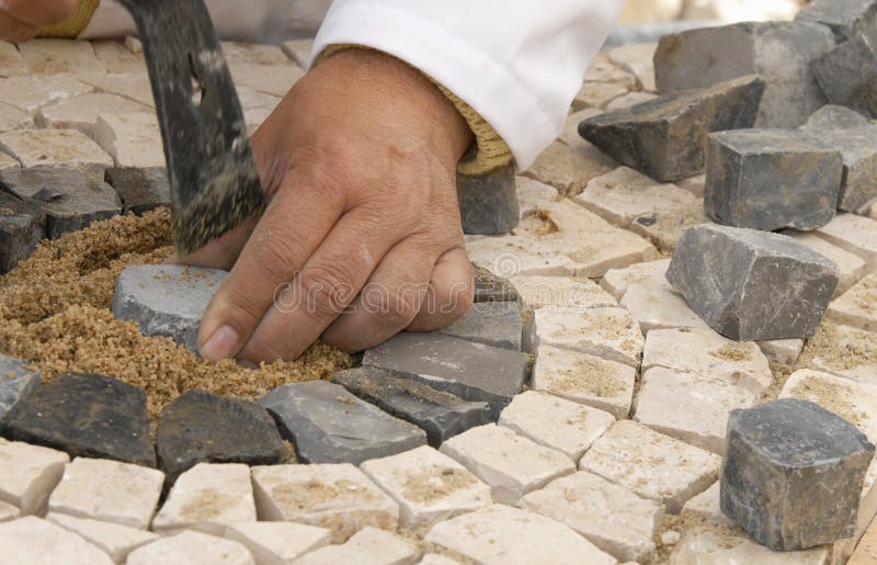 Pavement on sidewalk