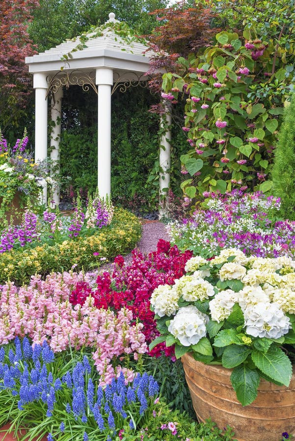 Flower garden stock photo. Image of lawn, natural, outdoor ...