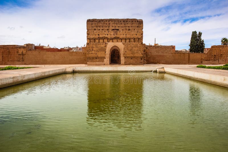 Pavilion at El Badi palace. Marrakesh . Morocco