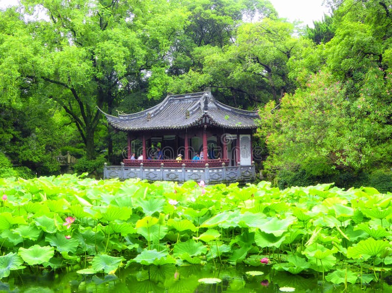 Pavillon à l'intérieur de jardin de Guyi photo stock Pavillon à l'intérieur de jardin de Guyi photo stock