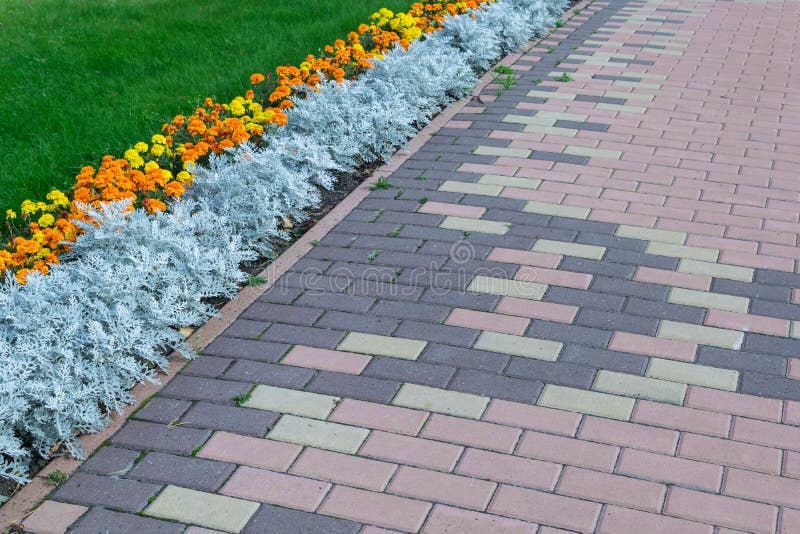 Pavimentando o teste padrão com forma retangular e cor marrom imagens de stock Pavimentando o teste padrão com forma retangular e cor marrom imagens de stock
