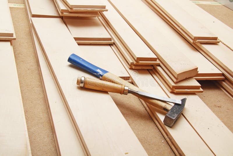 Installazione Del Pavimento Di Legno Duro Immagine Stock - Immagine Di Casa, Decorazione: 91036369 - Foto 4