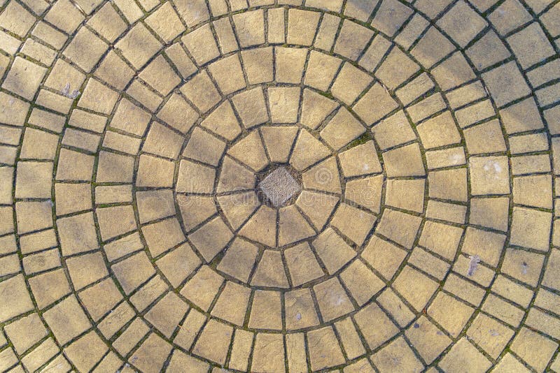 Paving Slabs in the Layout in a Circle. Background or Backdrop for ...