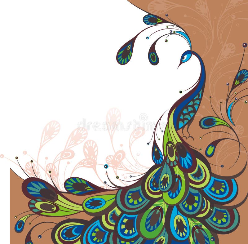 Pavo real. Fondo del vector ilustración del vector Pavo real. Fondo del vector ilustración del vector