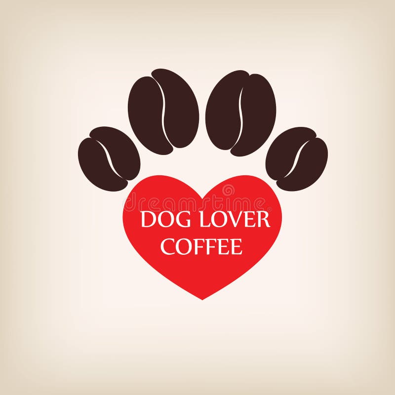 Illustration Paw Dog Coffee Icon Business Logo Stock Illustrations 25