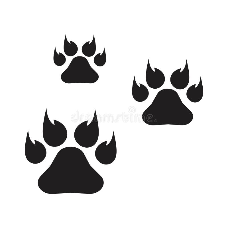 Paw Logo Design Vector Illustration Design Template Stock Vector