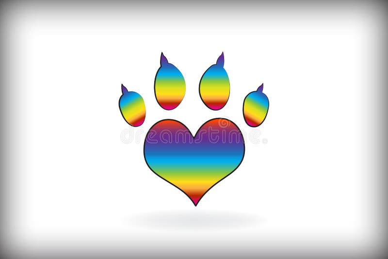 Paw dog print logo stock vector. Illustration of friends 151584033