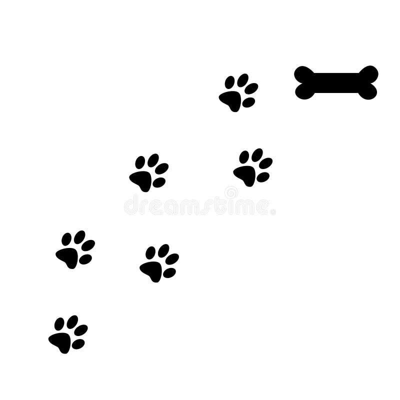 Paw prints of cat stock illustration. Illustration of animal 4890352