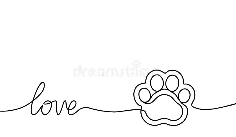 Cute cartoon black and white paw sketch seamless pattern 1308785 Vector Art  at Vecteezy
