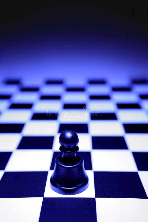 Chess Pieces On Some Blue Backgrounds With A Small White Pawn Wallpaper  Image For Free Download - Pngtree