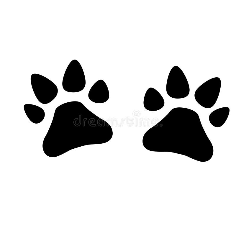 Paw Dog or Cat Print Vector Illustration Stock Illustration - Illustration of vector, print: 148293956