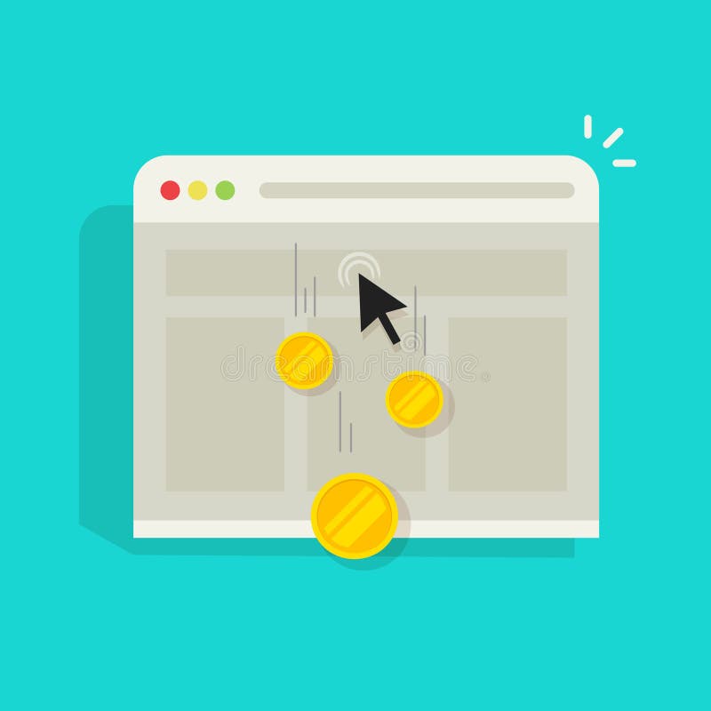 Pay per click PPC vector internet advertising concept, marketing royalty free illustration