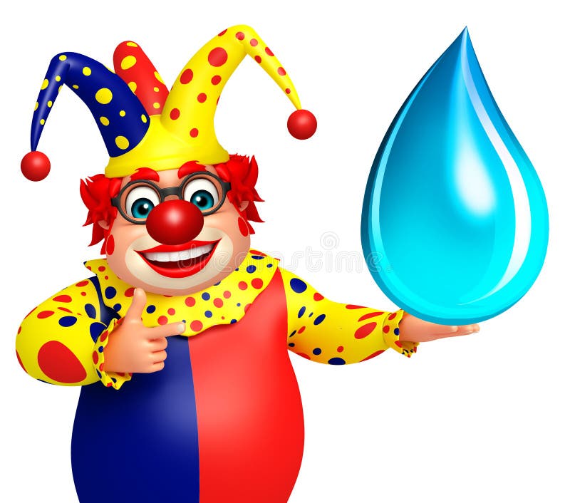 Historieta De La Mascota De La Botella De Agua Del Payaso Ilustración del Vector Ilustración