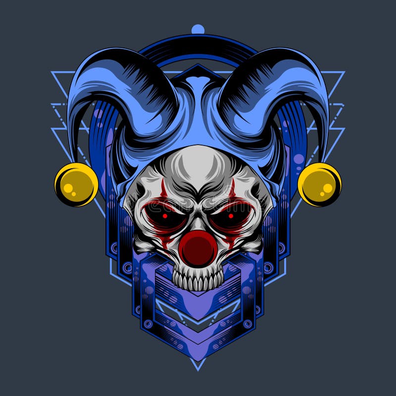 Payaso de la cara del cráneo libre illustration Payaso de la cara del cráneo libre illustration