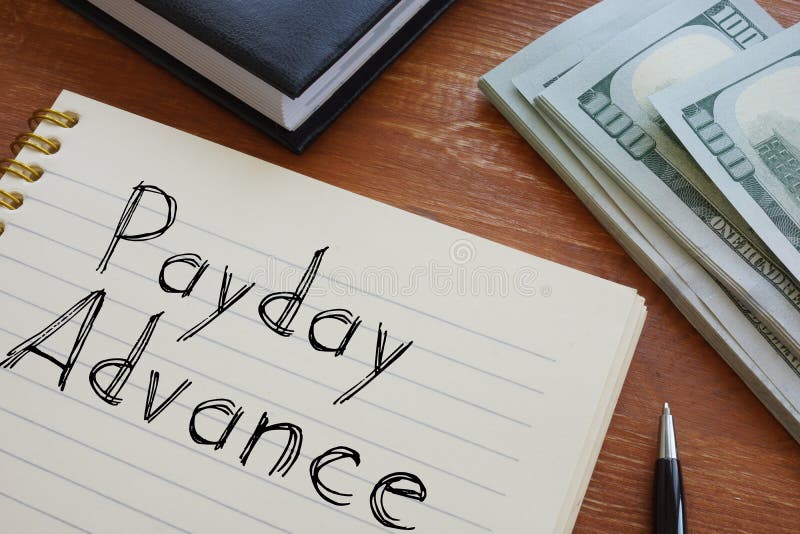 Payday Advance is Shown on the Photo Using the Text Stock Image Image