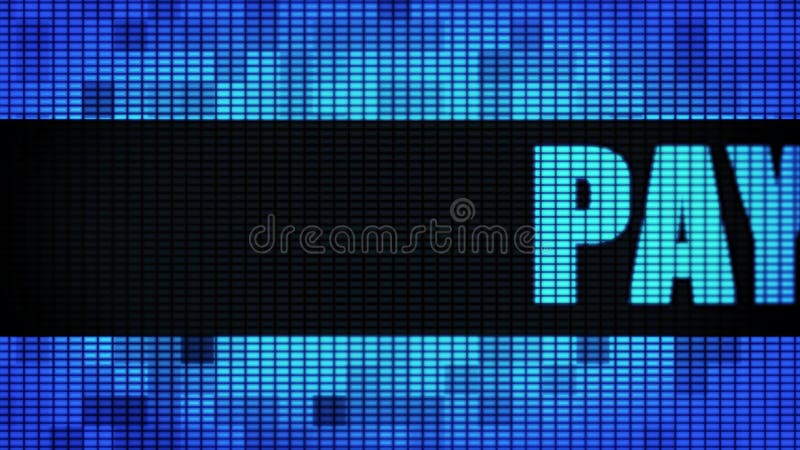 Payez le panneau de signe de panneau d'affichage de mur de Front Text Scrolling LED illustration stock