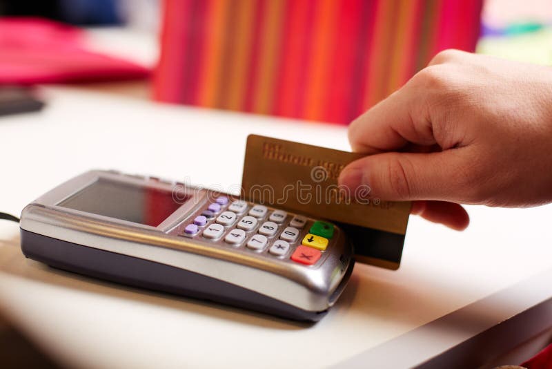 Paying by card royalty free stock photos
