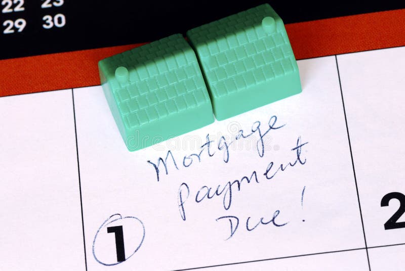 Paying the home mortgage on time royalty free stock photos