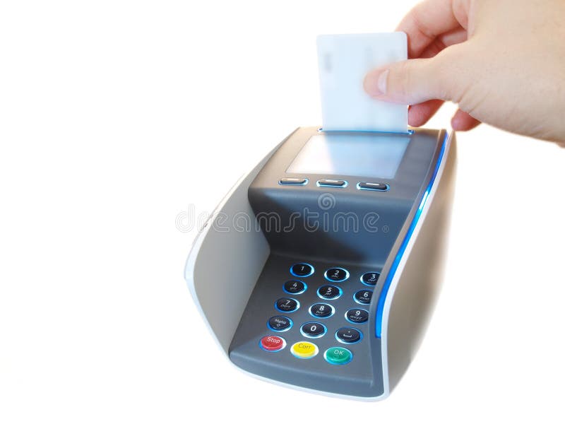 Payment terminal stock photo