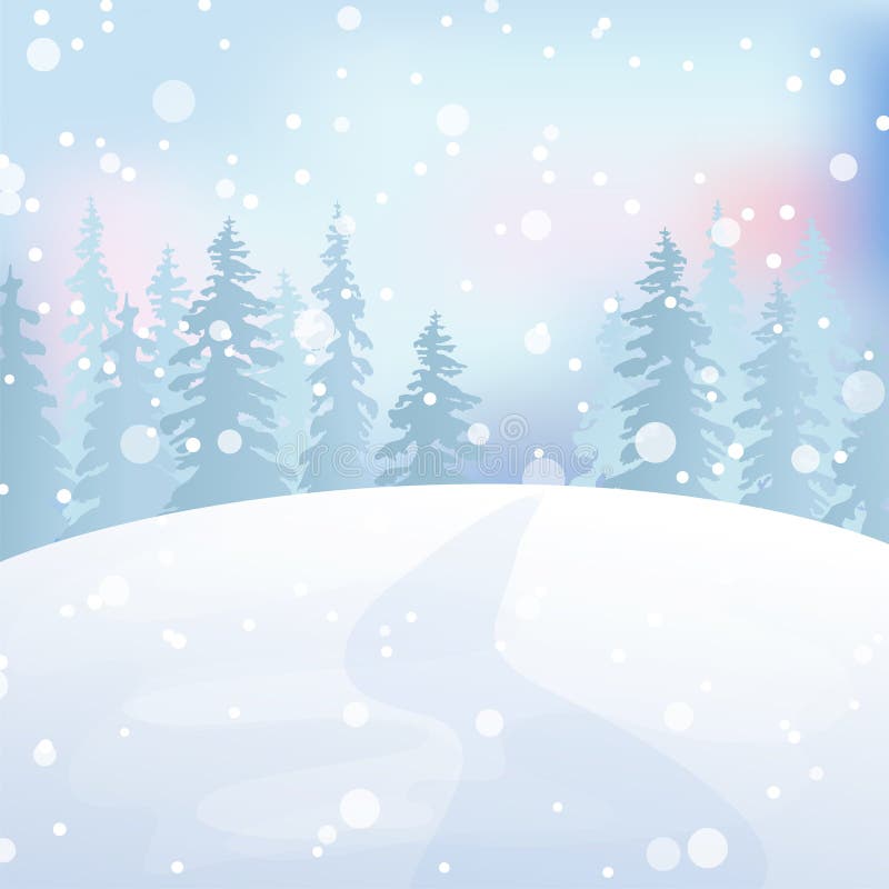 Paysage 5 d'hiver illustration de vecteur