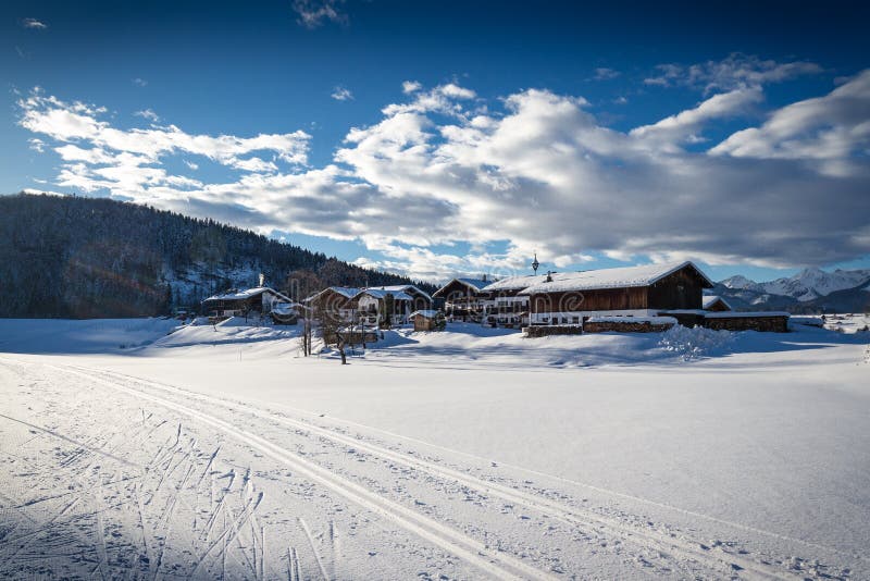 Paysage d'hiver de Milou, ski, alpes