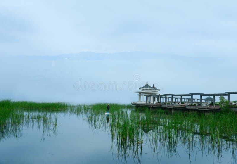Paysage de parc de lac Fuxian
