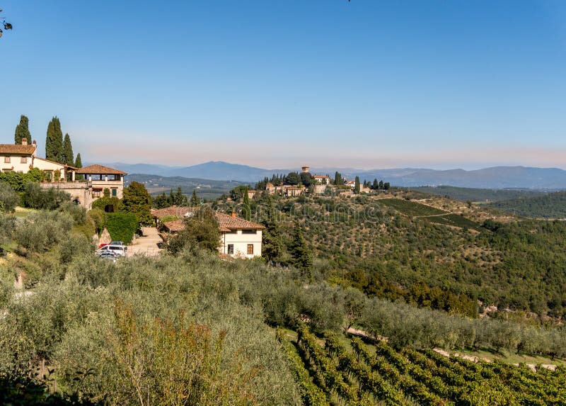 Paysage de région de chianti en Italie toscane image stock Paysage de région de chianti en Italie toscane image stock