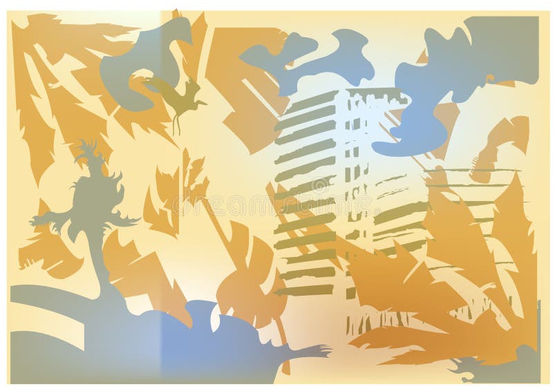 paysage ensoleillé de plage abstraite illustration de vecteur paysage ensoleillé de plage abstraite illustration de vecteur