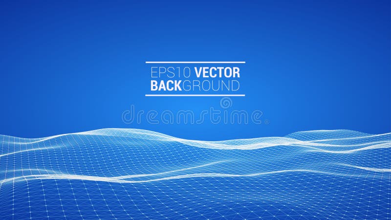 Paysage polygonal de Wireframe illustration de vecteur Paysage polygonal de Wireframe illustration de vecteur