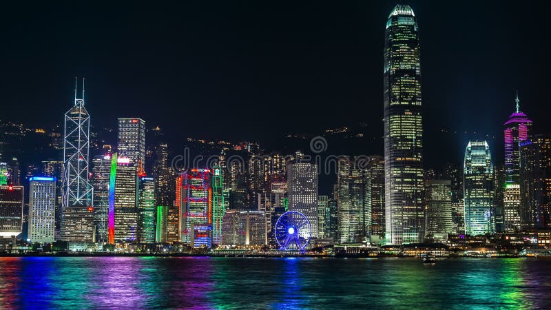 Paysage urbain de Hong Kong Victoria Harbour la nuit 4K TimeLapse - août 2016, Hong Kong banque de vidéos Paysage urbain de Hong Kong Victoria Harbour la nuit 4K TimeLapse - août 2016, Hong Kong banque de vidéos