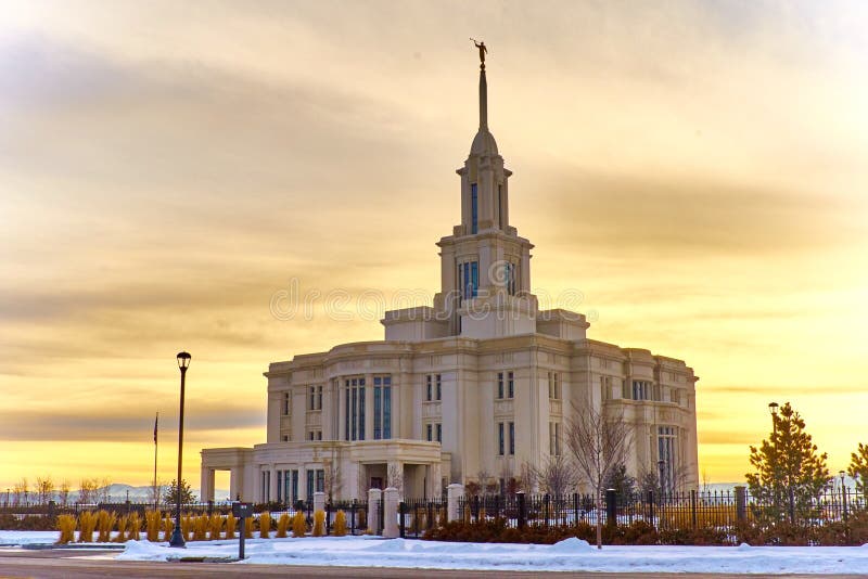 Payson Utah LDS Temple stock photo. Image of utah, temple 65715692