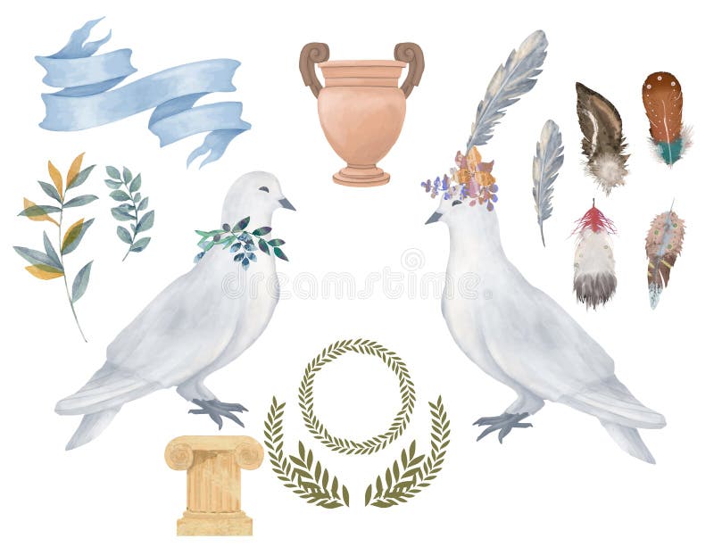 A paz digital da mosca do pássaro da aquarela do desenho do clipart do pombo mergulhou para a ilustração da celebração do casamen ilustração do vetor A paz digital da mosca do pássaro da aquarela do desenho do clipart do pombo mergulhou para a ilustração da celebração do casamen ilustração do vetor