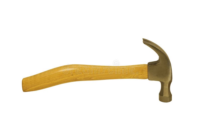 Hammer with an ergonomic handle isolated with clipping path at this size. Hammer with an ergonomic handle isolated with clipping path at this size