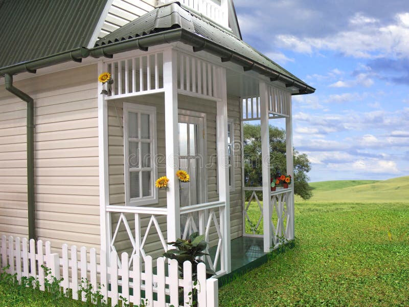 Nova casa de campo imagem de stock