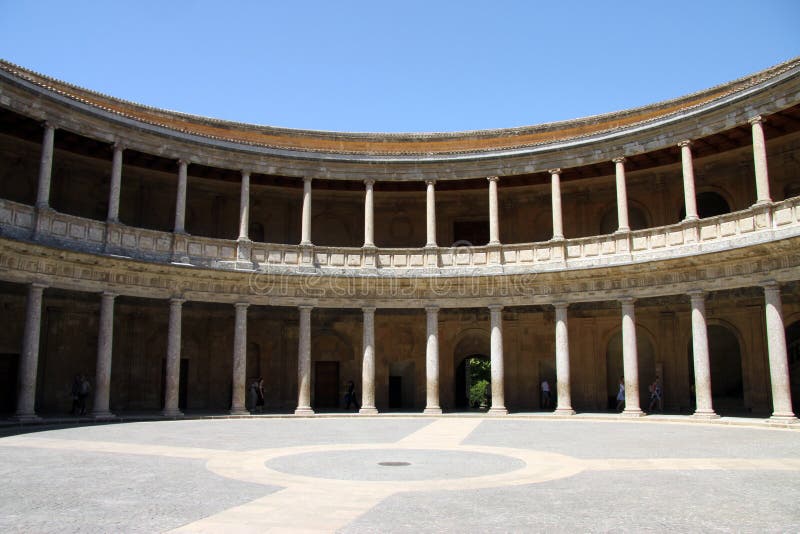 Pałac Charles V w Alhambra, Granada, Andalusia, Hiszpania zdjęcia royalty free Pałac Charles V w Alhambra, Granada, Andalusia, Hiszpania zdjęcia royalty free