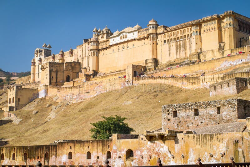 Pałac Złocisty fort blisko Jaipur, India zdjęcia stock Pałac Złocisty fort blisko Jaipur, India zdjęcia stock