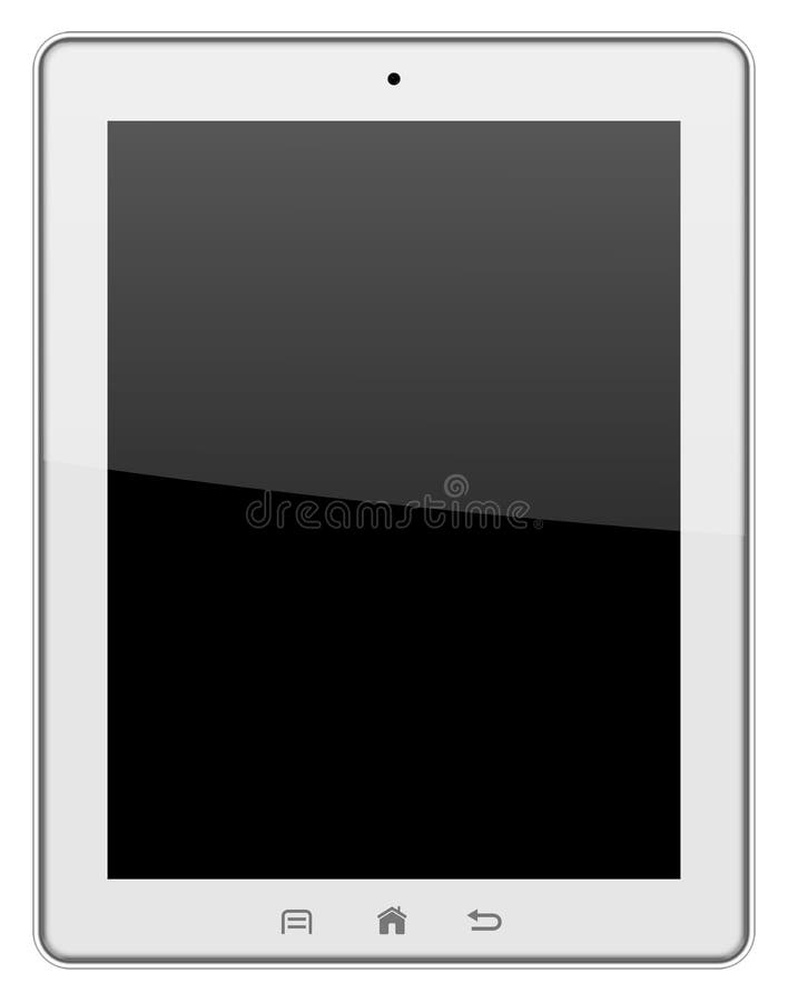 PC branco da tabuleta isolado ilustração do vetor PC branco da tabuleta isolado ilustração do vetor