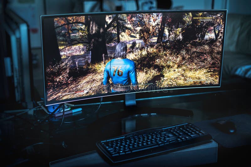 Premium Photo  Gamer playing on desktop pc computer gaming illustration