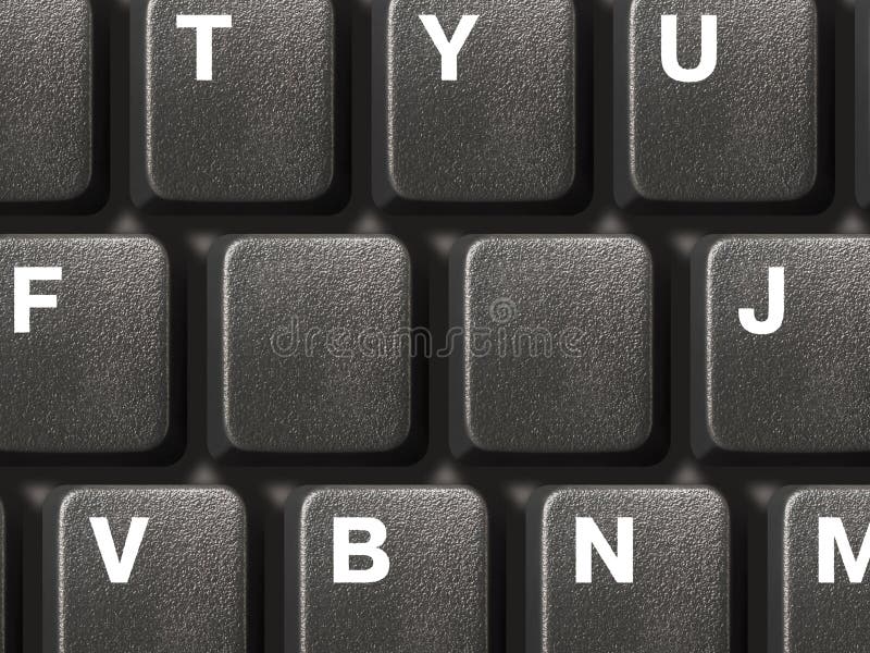 PC keyboard with two empty keys stock photography