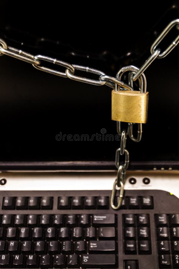 PC lock stock photo. Image of equipment, hacker, 32915014