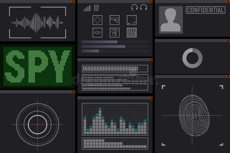 PC software for the spy. royalty free illustration