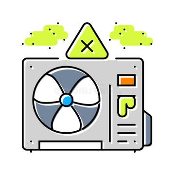 Pcb Leaking from Old Capacitor Color Icon Vector Illustration Stock