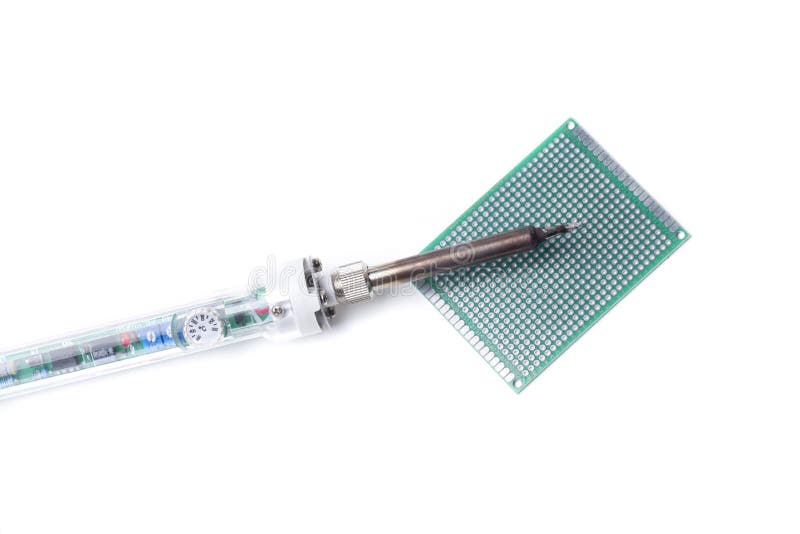 Pcb soldering iron stock image. Image of board, circuit 178806757