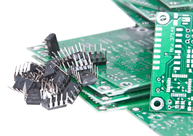 PCBs with different electronic parts