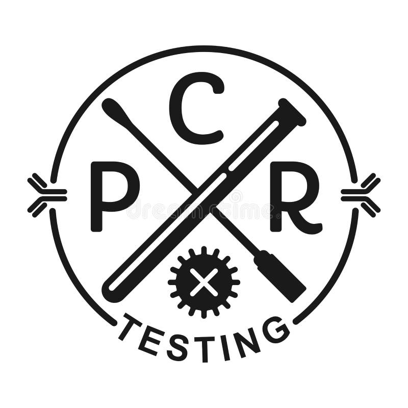 PCR Testing Icon Polymerase Chain Reaction Stock Vector ...