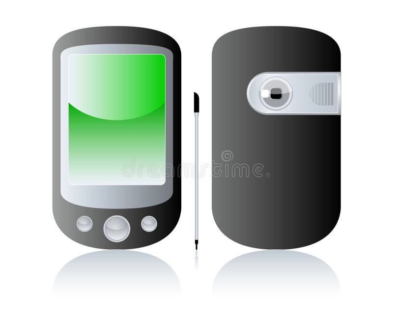 Illustration of pda, pocket pc, smart phone