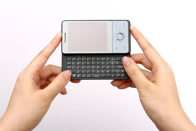 PDA à la main photographie stock libre de droits