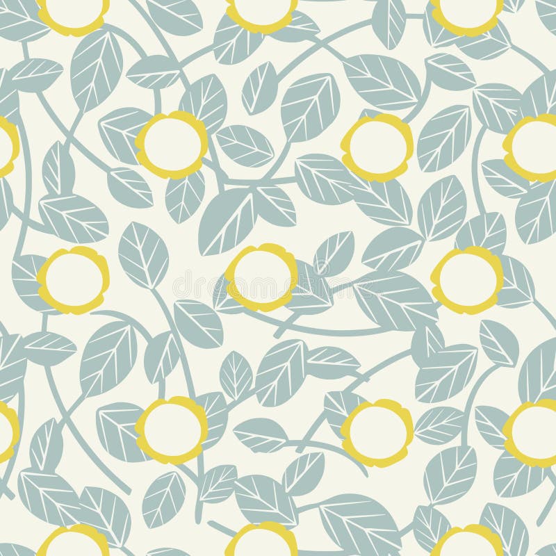 Simple Rounded Flower And Leaf Motif Seamless Repeat Pattern White Background Stock Illustration Illustration Of Blossom Modern Simple Rounded Flower And Leaf Motif Seamless Repeat Pattern White Background Stock Illustration Illustration Of Blossom Modern