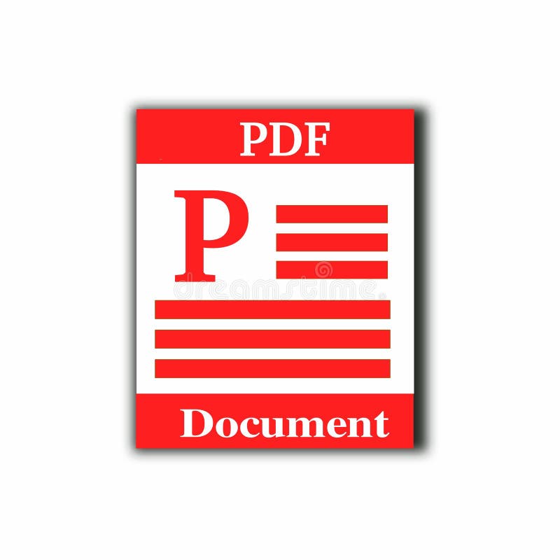 PDF document icon vector illustration