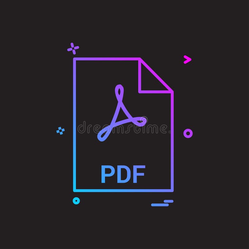 Pdf File File Extension File Format Icon Vector Design Stock Vector